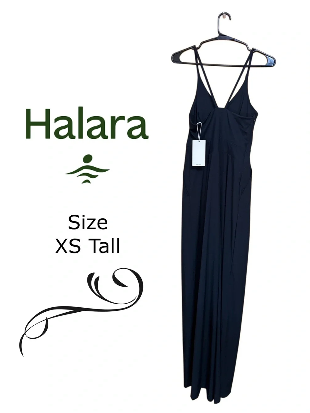 ✨ Halara Breezefull Black Wide-Leg Jumpsuit NWT | Effortless Comfort & Elegance - Picture 3 of 4